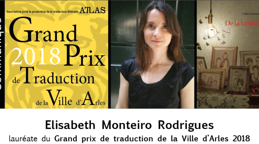 Elisabeth Monteiro Rodrigues, lauréate du Grand prix de traduction de la Ville d’Arles 2018